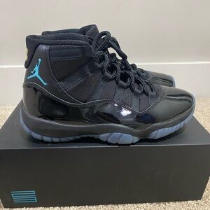 Jordan Air 11 Retro Black and Gamma Blue